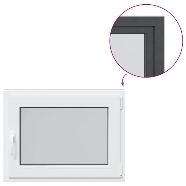 Прозорец за мазе "RISOR" 80x60 см Отварящо-отваряем DIN десен антрацит