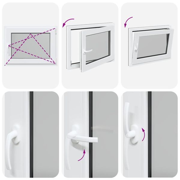 Прозорец за мазе "RISOR" 80x60 см Отварящо-отваряем DIN десен антрацит