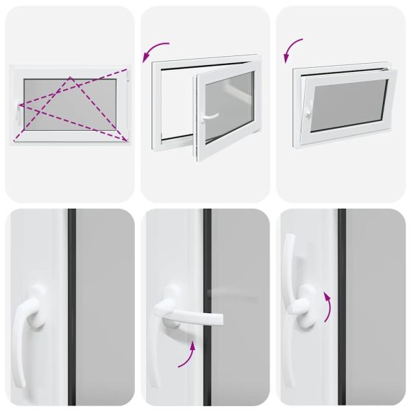 Прозорец за мазе "RISOR" 90x50 см Отварящо-отваряем DIN десен антрацит