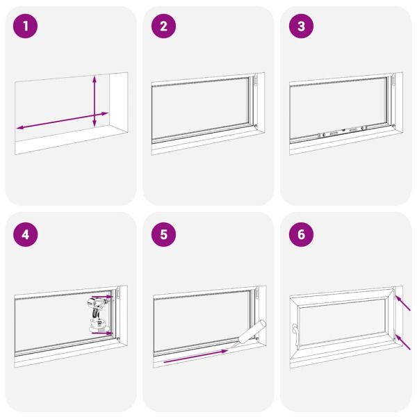 Прозорец за мазе "RISOR" 90x50 см Отварящо-отваряем DIN десен антрацит