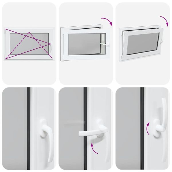 Прозорец за мазе "RISOR" 90x50 см Отварящо-отваряем DIN ляв антрацит