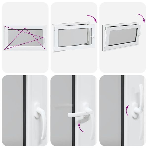 Прозорец за мазе "RISOR" 100x50 см Отварящо-отваряем DIN ляв антрацит