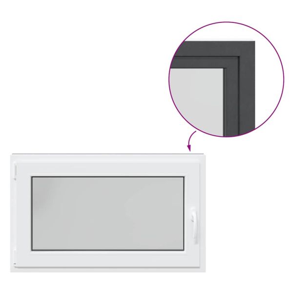 Прозорец за мазе "RISOR" 100x60 см Отварящо-отваряем DIN ляв антрацит