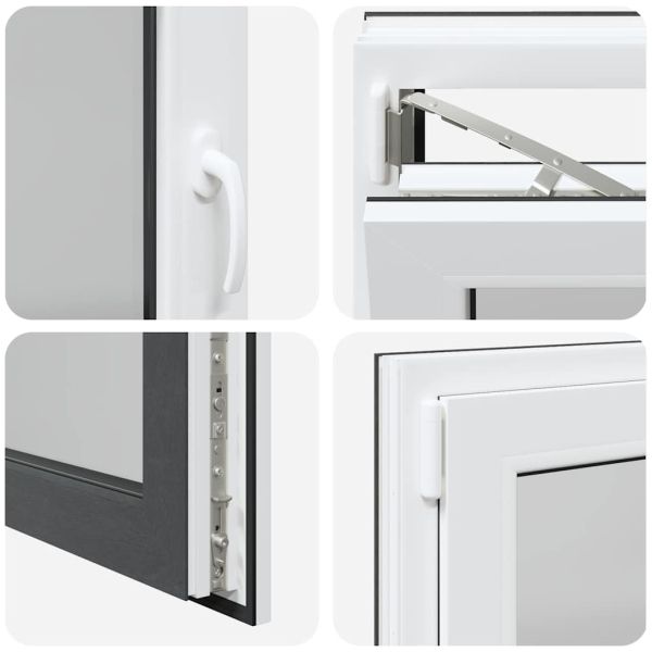 Прозорец за мазе "RISOR" 100x60 см Отварящо-отваряем DIN ляв антрацит