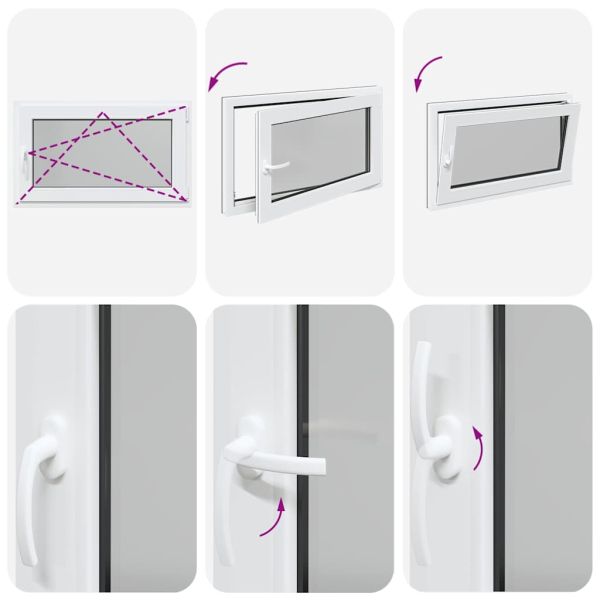 Прозорец за мазе "RISOR" 100x70 см Отварящо-отваряем DIN десен антрацит