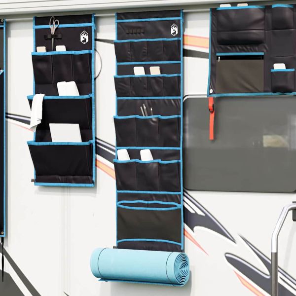 Чанта за съхранение Черен и син 125 x 48 см оксфорд