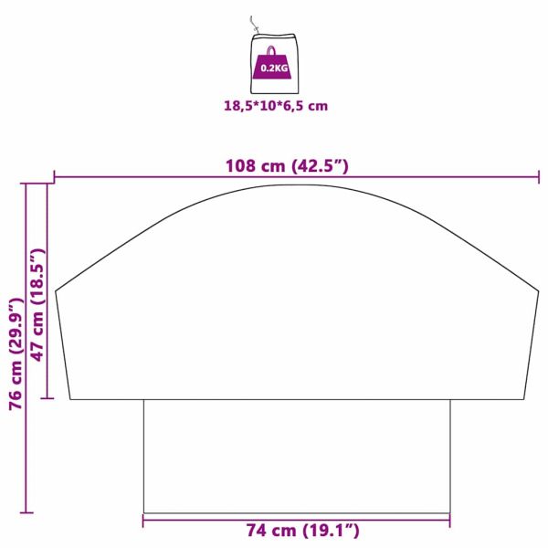 Тас за колело Черен и син 108 x 76 см оксфорд