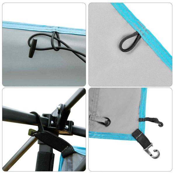 Окачен организатор за палатка Сив и син 320 х 182 см оксфорд