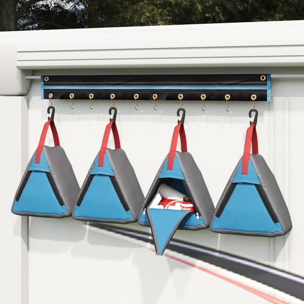 Чанта за съхранение 4 pcs Сив и син 24 x 16 x 24 см оксфорд