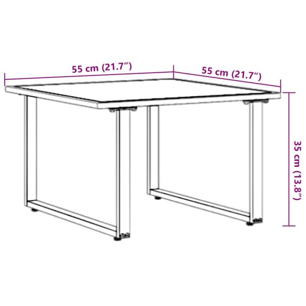 Масичка за кафе Черен и кафяв 55 x 55 x 35 cm