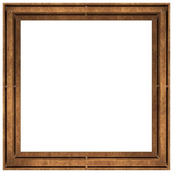 Кашпа, ръждива, 100x100x80 см, патинираща стомана