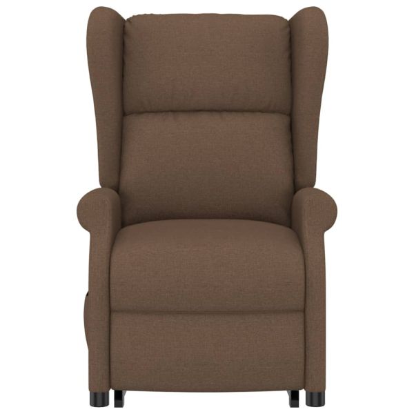 Изправящ стол, кафяв, текстил