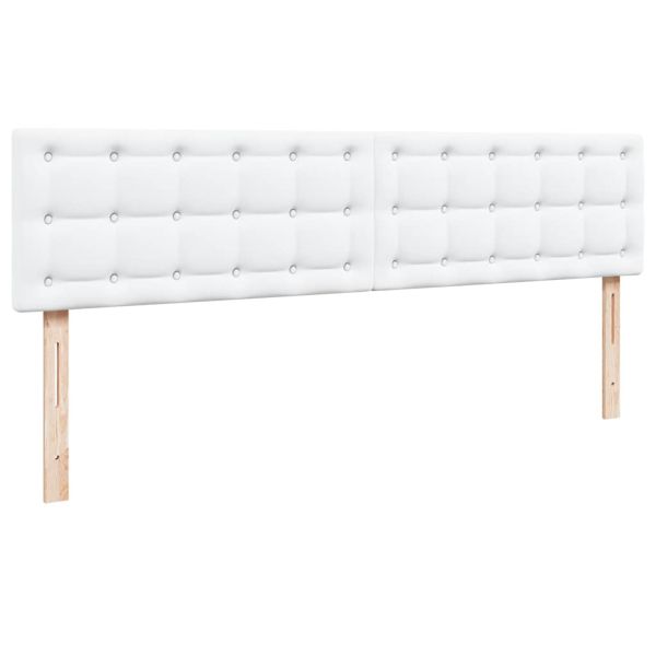 Османска легло с матрак, бяло, 160x200 см, изкуствена кожа