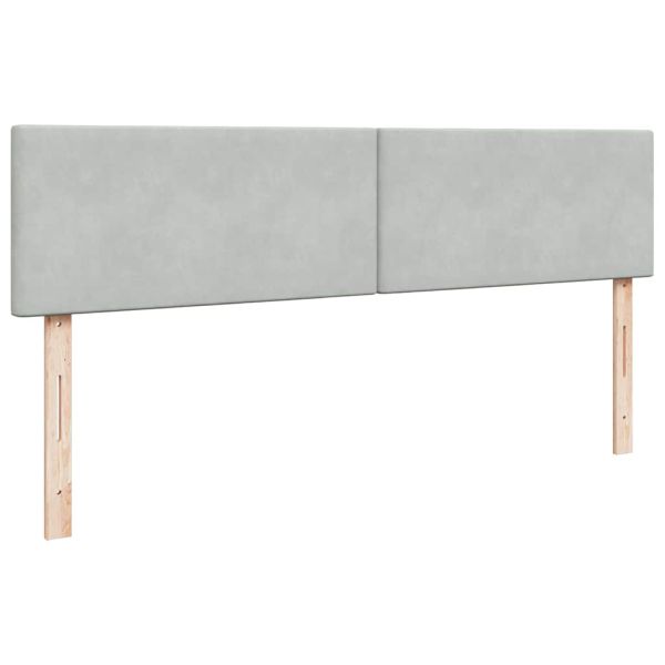 Османска легло с матрак и LED, светлосиво, 180x200 см, кадифе