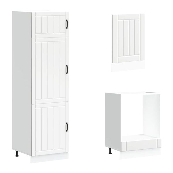 Комплект кухненски шкафове от 7 части Lucca, инженерно дърво