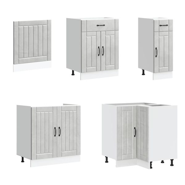 Комплект кухненски шкафове от 11 части Lucca, инженерно дърво