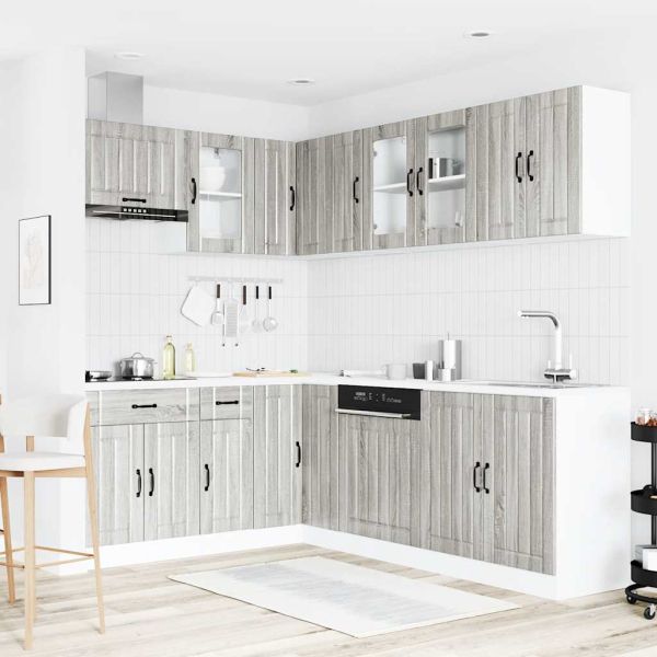Комплект кухненски шкафове от 11 части Lucca, инженерно дърво