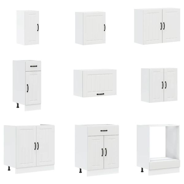 Комплект кухненски шкафове от 14 части Lucca, инженерно дърво