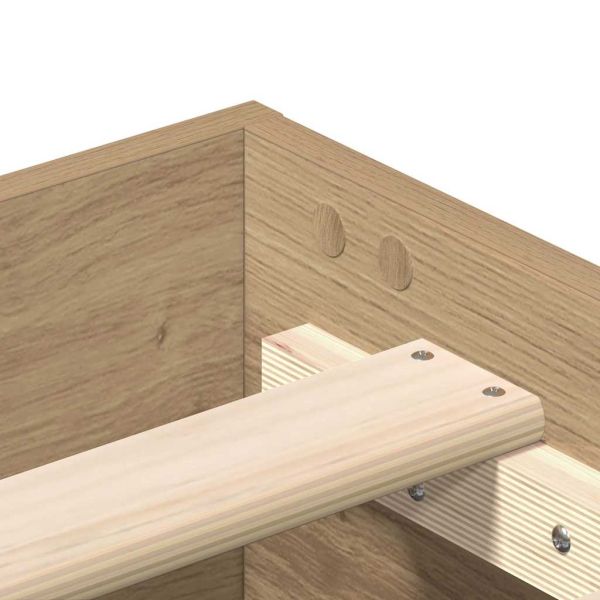 Рамка за легло без матрак дъб артизан 150x200см инженерно дърво