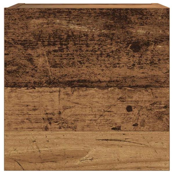 Комплект ТВ шкафове за стенен монтаж 7 части, инженерно дърво