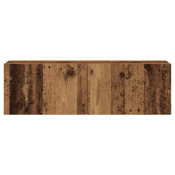 Комплект ТВ шкафове за стенен монтаж 7 части, инженерно дърво