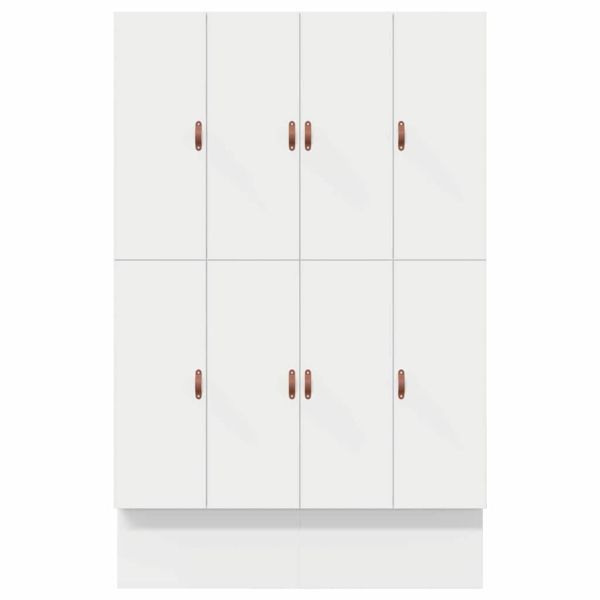 Легло с място за съхранение Бяло 150 cm Инженерно дърво