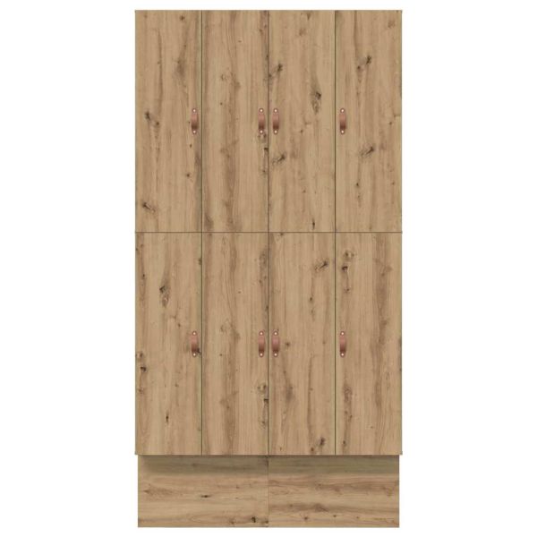 Легло с място за съхранение Дъб 120 cm Инженерно дърво