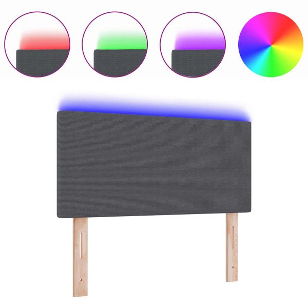 LED глава С LED лентисти светлини Тъмен сив 100 cm Полиестер