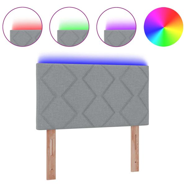 Облегалка за глава с таблото Светлосиво 90 cm текстил