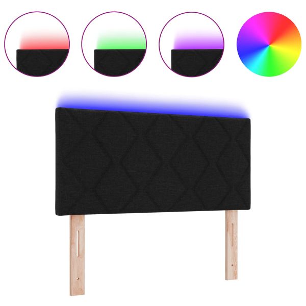 Облегалка за глава С LED лентисти светлини Черно 90 cm текстил