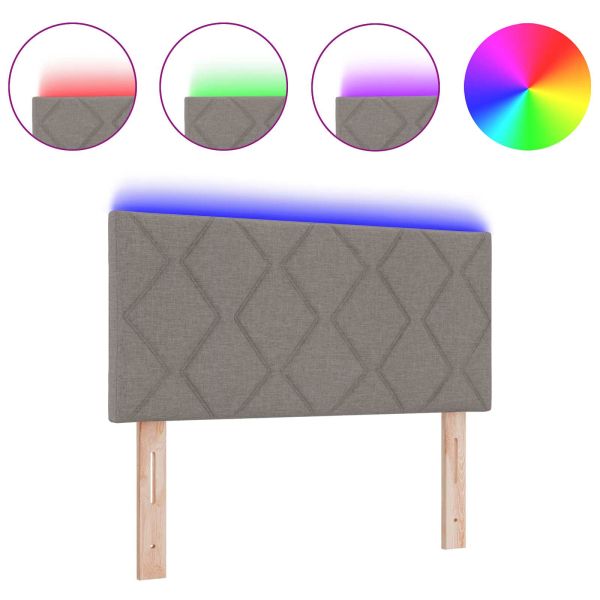 Облегалка за глава С LED лентисти светлини Таупе 100 cm текстил