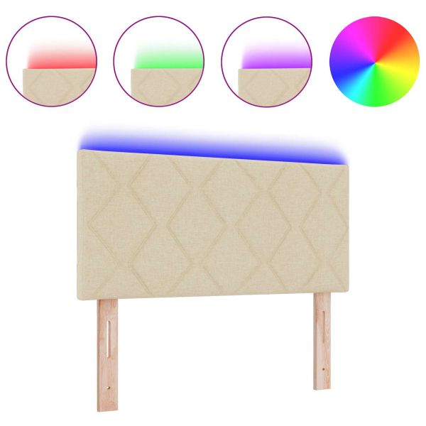 Облегалка за глава С LED лентисти светлини Крем 100 cm текстил