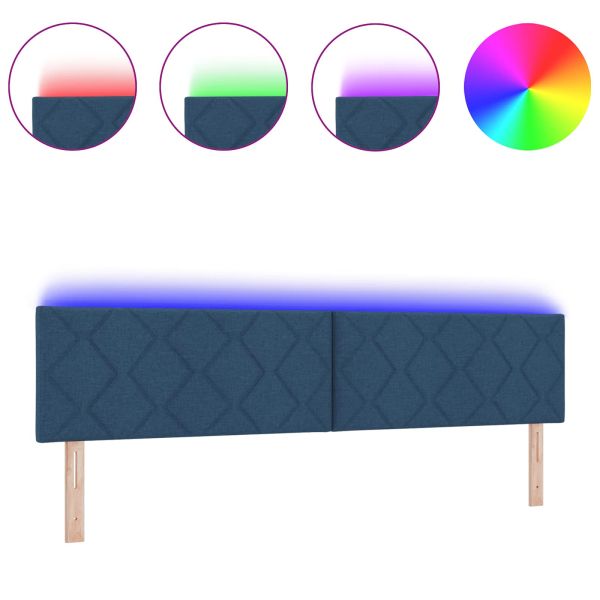 Облегалка за глава С LED лентисти светлини Синьо 200 cm текстил