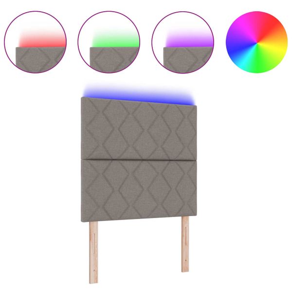 Облегалка за глава С LED лентисти светлини Таупе 100 cm текстил