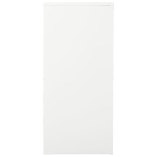 Шкаф с плъзгаща врата, бял, 90x40x90 см, стомана