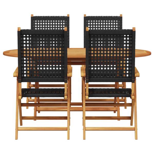 Комплект за хранене в градината 5 pcs Черно