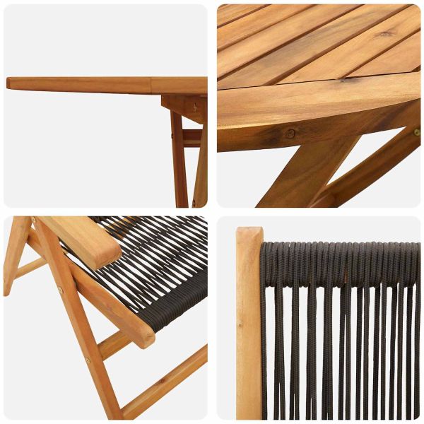 Комплект за хранене в градината 5 pcs Черно