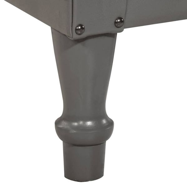 Фотьойл, сив, естествена кожа