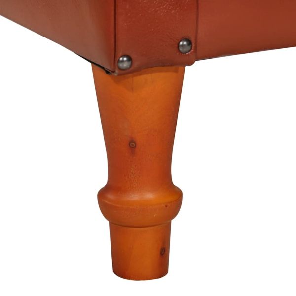 Фотьойл, кафяв, естествена козя кожа