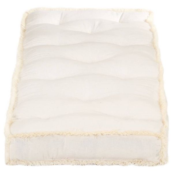 Възглавница за палетен диван, бежова, 120x40x7 см