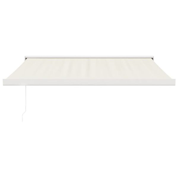 Прибираща се тента кремава 3,5x2,5 м плат и алуминий