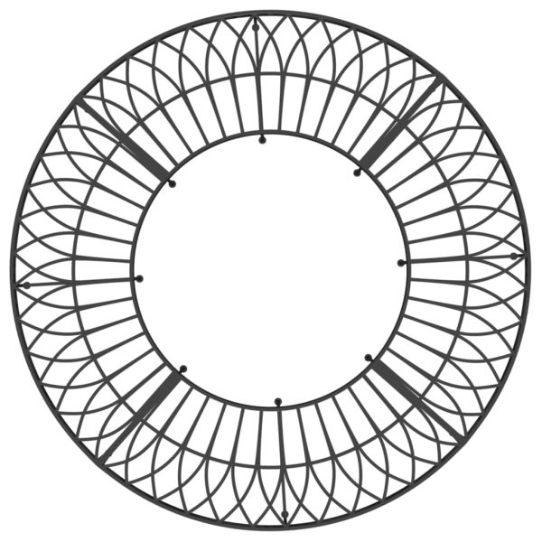 Пейка за около дърво, Ø160 см, черна, стомана