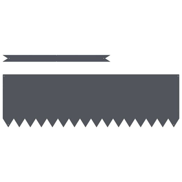 Ограда за трева 50 pcs Антрацит 100 x 0.05 x 20 см