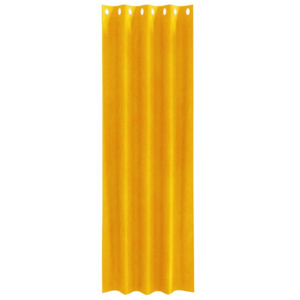 Затъмняващи завеси 2 pcs Горчично жълто 140 x 245 cm Кадифе