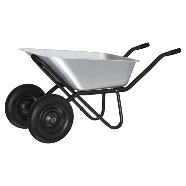 Количка Сребрист и Черен 137 x 60 x 65,5 см Стомана