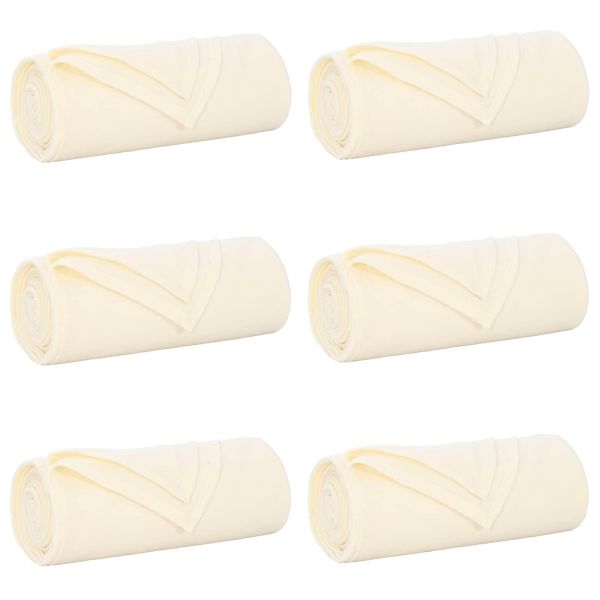 Одеала за хвърляне 6 pcs Крем 170 х 130 см Мека вълна
