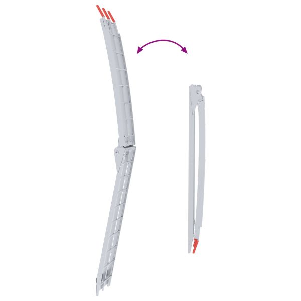 Рампа за мотоциклети Сребрист 180 x 28 x 5 см Алуминий