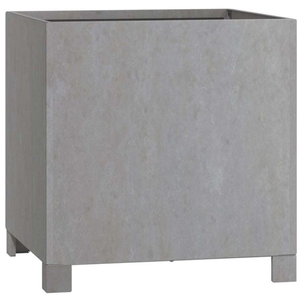 Кашпа с крака, ръждиво, 40x40x40 см, кортенова стомана