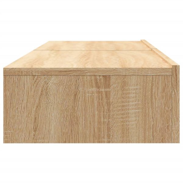 ТВ шкаф с LED осветление, 2 бр, дъб сонома, 60x35x15,5 см