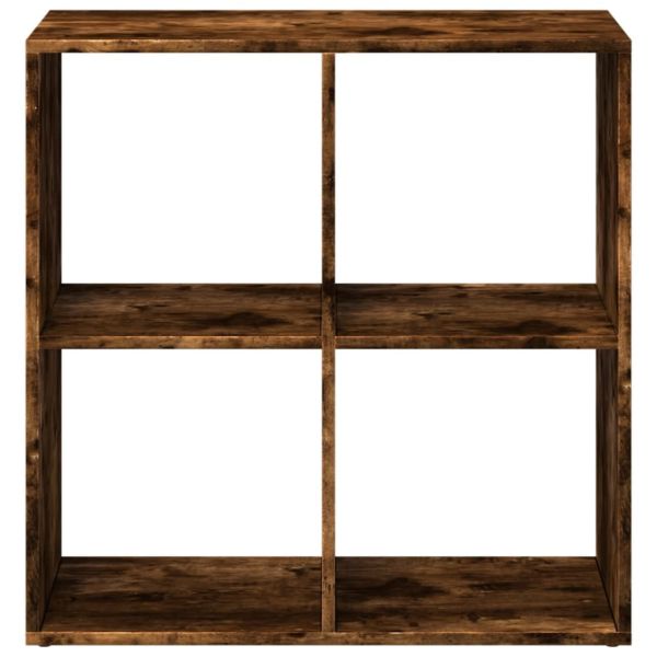 Разделител за стая / библиотека, опушен дъб, 69,5x29x69,5 см